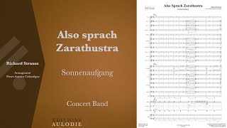 Also Sprach Zarathustra   Sonnenaufgang  Richard Strauss score for concert band [upl. by Denny]