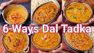 6 Ways Simple Dal Tadka Recipes  Hotel Style  6 Different Dhaba Style Dal Tadka Recipes [upl. by Knick753]