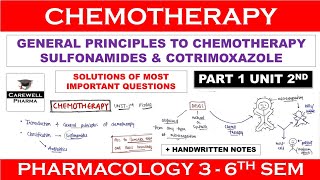 Solutions  Chemotherapy  General Principles  Sulfonamides amp Cotrimoxazole  P 1 U 2  COLOGY3 [upl. by Karita]