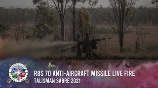 RBS 70 antiaircraft missile live fire  Talisman Sabre 2021 [upl. by Enowtna]