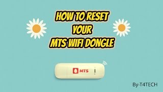 HINDI HOW TO RESET MTS DONGLE WIFI [upl. by Estas557]