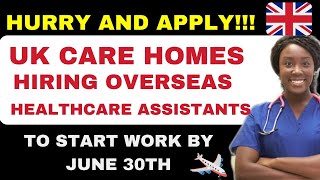 6 UK Care Homes Hiring Overseas Healthcare Assistant With Free Visa Sponsorship Apply Now [upl. by Karlene]