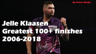 Jelle Klaasen  Greatest 100 Darts Finishes 20062018 [upl. by Etteval]