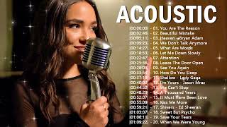 Top English Acoustic Love Songs 2024  Greatest Hits Ballad Acoustic Guitar Cover Of Popular Song [upl. by Edieh]