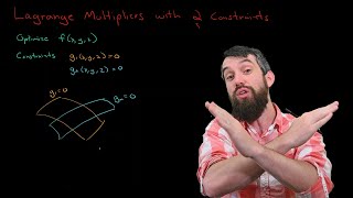 Lagrange Multipliers with TWO constraints  Multivariable Optimization [upl. by Ecad726]