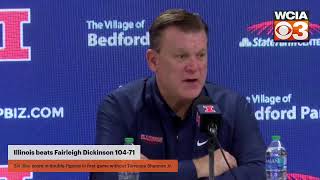 Illinois Basketball Postgame Press Conference Fairleigh Dickinson [upl. by Rizika112]