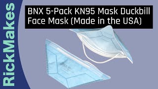 BNX 5Pack KN95 Mask Duckbill Face Mask Made in the USA [upl. by Melodee]