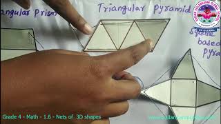 SV Global  Grade 4  Math  16  Nets of 3D shapes [upl. by Ocicnarf782]