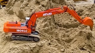 Amazing RC Excavators Action Nice detailed Wedico machines at work [upl. by Sidonia]