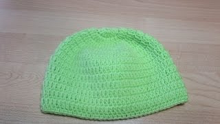 Crochet Uncinetto Cappellino Neonato Verde [upl. by Syst]