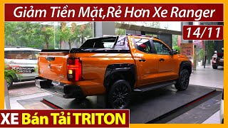 Giá xe bán tải Mitsubishi Triton tháng 11Giảm thêm tiền mặtxe nhập khẩurẻ hơn xe RangerXe Việt [upl. by Rosamund888]