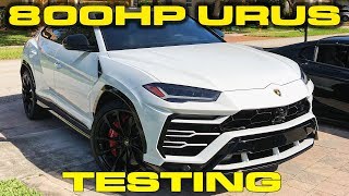 800HP Lamborghini Urus Testing with ECU Tune and Downpipes [upl. by Llet742]