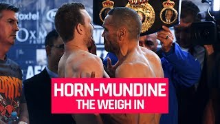 Jeff Horn vs Anthony Mundine Weighin drama Mundine lashes out at Horn [upl. by Thornton]