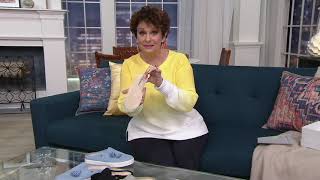 Spenco Orthotic SlipOn Slide Mules  Celine Raffia on QVC [upl. by Delbert731]