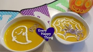 ´ー Halloween Pumpkin soup お絵かきかぼちゃスープ Short Movie ミニ動画 [upl. by Reinert260]