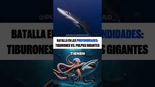 BATALLA EN LAS PROFUNDIDADES TIBURONES VS PULPOS GIGANTES curiosidades [upl. by Icat]