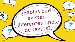 Tipos de Textosaprender en casa [upl. by Salohcim]