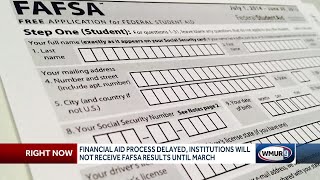 FAFSA application setback concerns financial aid offices [upl. by Enelrahs]