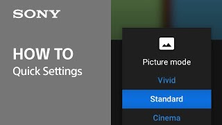 Tips Video  Quick Settings  Sony Official [upl. by Ynaffit]