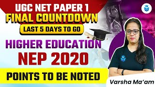 National Education Policy NEP 2020 Key Points  NTA UGC NET Paper 1 Higher Education  JRFAdda [upl. by Reimer380]