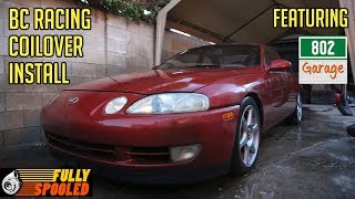 Lexus SC400 Drift Build Ep49  Installing BC Racing BR Coilovers feat 802 Garage [upl. by Anak960]