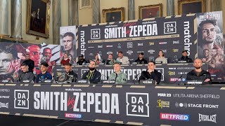 MATCHROOM SMITH V ZEPEDA  FULL PRESS CONFERENCE  SHEFFIELD  FULL UNDERCARD  MAIN EVENT [upl. by Willett]