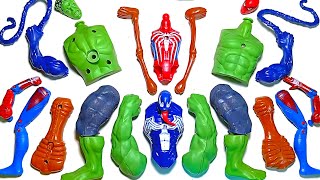 AVENGERS TOYS ASSEMBLE VENOM BLUE SPIDERMAN SIREN HEAD HULK SMASH SUPERHERO [upl. by Akeenat]