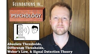 Absolute Thresholds Difference Thresholds Webers Law amp Signal Detection Theory [upl. by Litsyrk]