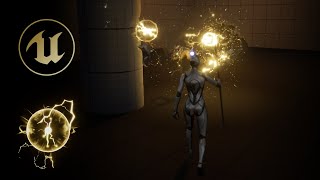 Electric projectile spell  Realtime VFX  UE5 [upl. by Nivrag]