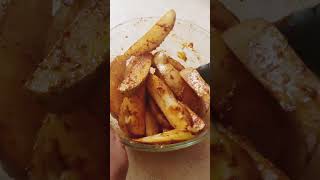 Baked potato wedges shortsrecipe shortsvideo [upl. by Amaerd973]