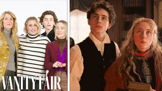 Saoirse Ronan Timothée Chalamet Laura Dern amp Greta Gerwig Break Down a Scene from Little Women [upl. by Ayortal]