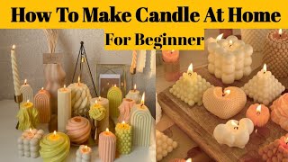 How to Make candle 🕯️ At home  How to make parrafine candle at home for beginners in Urdu \ Hindi [upl. by Akcimahs409]