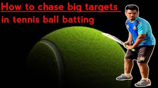 how to chase big targets in tennis ball batting  cricket science [upl. by Cate]