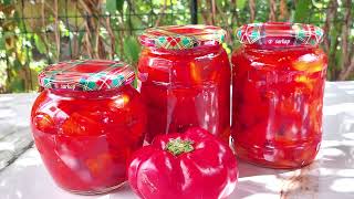 Gogosari in Otet pentru iarna  Pickled Red Peppers [upl. by Yrok299]