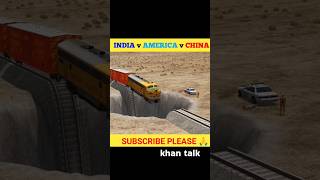 India v China v America Car Chelleng🤯😱😍shortsytshortscarcrash [upl. by Leyla]