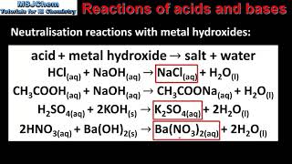 R317  R324 Reactions of acids and bases [upl. by Ativel]