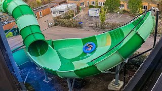 BREATHTAKING Turbulence WaterSlide at Bellewaerde Aquapark [upl. by Ellerehs155]