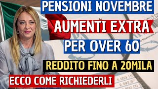 PENSIONI BASSE 👉AUMENTO da 25€ a 136€ fino a DICEMBRE x REDDITI BASSE OVER 60 ECCO COME RICEVERLI [upl. by Noicnecsa]