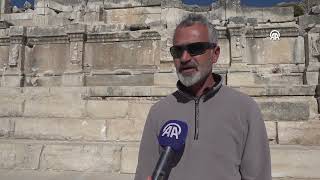 SAGALASSOS ANTİK KENTİNDE ANITSAL HADRİANUS ÇEŞMESİ AYAĞA KALDIRILIYOR [upl. by Pauiie]