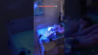 Phototherapy treatment for jaundice in a newborn baby NICU🍼🏥🥀shorts video  viral videos 🥀 [upl. by Haeel]