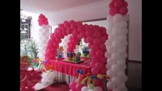 👸 DECORACION PRINCESAS DE DISNEY  CASTILLO CON GLOBOS [upl. by Gerdy]