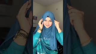 2 minute hijab tutorial video Most requested hijab with sareee Hijabs kivabe porben hijab [upl. by Rehpotsirk]