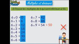 Multiples et Diviseurs Exercice 1 [upl. by Barmen256]