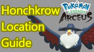 Pokemon Legends Arceus Honchkrow locations guide how to catch Honchkrow [upl. by Llib]