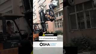 Forklift Fails  Forklift Operator  Unsafe Act OSHA 30Hour  Safety first [upl. by Vito]