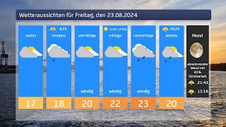 Das Wetter für Freitag den 23082024 [upl. by Nayar561]