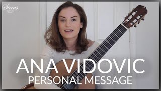 Ana Vidovic  Personal message to all Classical Guitar fans amp quotTears in Heavenquot by Eric Clapton [upl. by Ekoorb125]