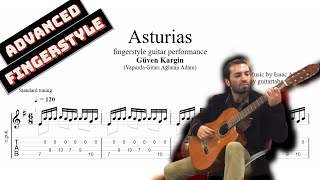 Asturias TAB  fingerstyle classical guitar tabs PDF  Guitar Pro [upl. by Antonius]