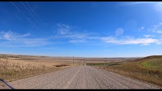 Rural Roads Canada by Guzzi V85TT Calgary to Standard to Rosebud to Rockyford Alberta Canada [upl. by Noned822]