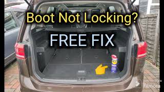 EASY FIX  VW Tailgate Locking Problem fixed with WD40 [upl. by Cleres497]